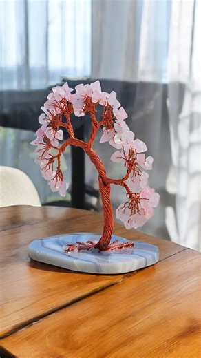Hand-crafted Rosequrtz Crystal Feng Shui Tree With Coster Base - Etsy Australia