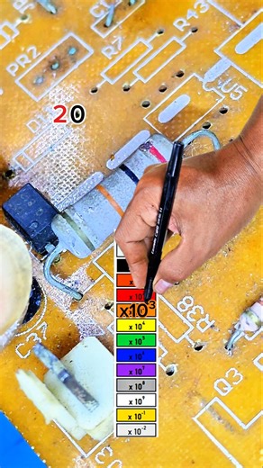 calculate the value of the resistor color code red, black, orange, gold #resistor #value