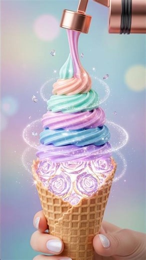 8K ASMR Cream Turns Into Beautiful Crystal Roses 🌈