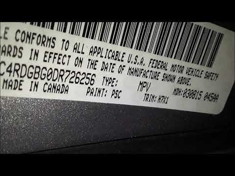 Dodge Grand Caravan Paint Code Location