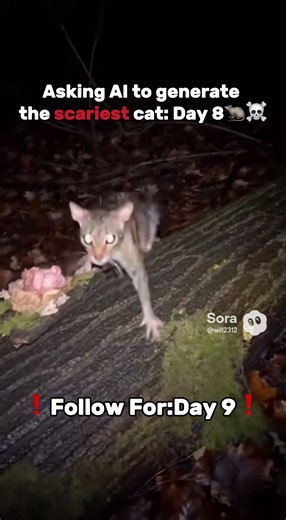 Asking AI to generate the scariest cat: Day 8 🐀🤢 #shorts
