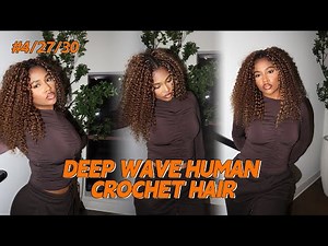Protective Style Tutorial: Deep Wave Crochet Hair #4/27/30 ft. Ywigs