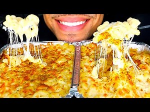 ASMR MAC N CHEESE EATING NO TALKING JERRY STIRRING SOUNDS BIG BITES MUKBANG