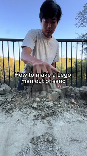 Make a Lego Man Sand Sculpture from a Bucket