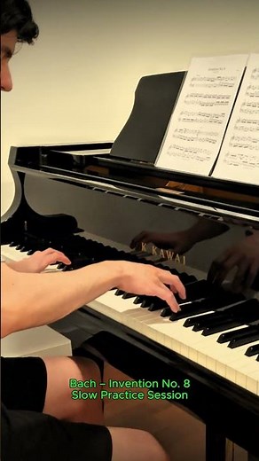 Bach – Invention No. 8 in F Major BWV 779 | Slow Practice 🎹 Grand Piano Short 2