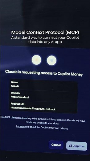 Wanna connect Copilot Money to AI tools like Claude & ChatGPT? Join the beta → copilot.money/mcp