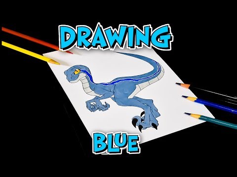 Drawing Blue - How To Draw Blue - Jurassic World