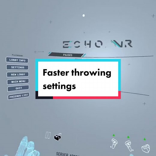 Echo VR Throwing Settings for Faster Throws