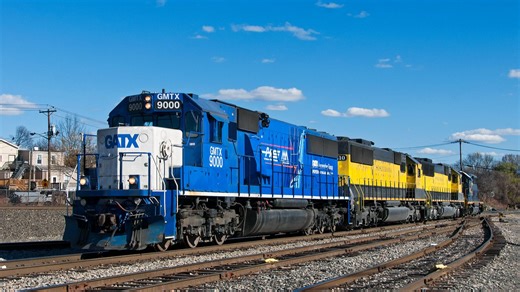 装备径向转向架的SD60型3号内燃机车（中英双字）