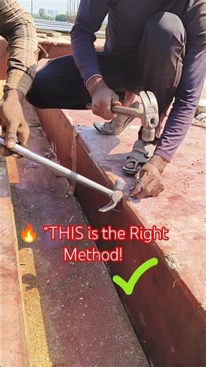 Formwork Fixing Technique | Proper Nail Setting for Shuttering Work #shorts