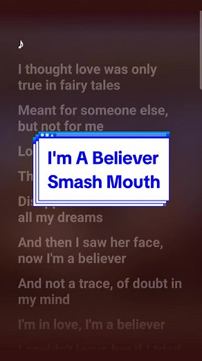 I'm A Believer by Smash Mouth - Shrek Soundtrack