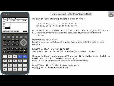 How To Draw A Box Plot On A Casio fx-CG50 Calculator | Box & Whisker Diagram