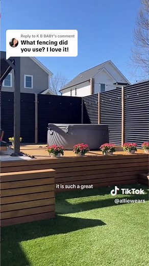 Replying to @K B BABY more info about our DIY fence 👀 we ordered the panels from ABC Metal Roofing! #fencebuild #diyhomeprojects