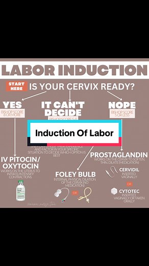 Are you scheduled for an induction of labor and it’s as clear as mud? There are lots of medical reasons for an induction of labor and some providers also offer an elective induction of labor after 39 weeks. Whatever the reason this process is best to include a cervical exam so your provider can find out your bishop score and figure out what type of induction is best! **for informational purposes only** #inductionoflabor #postdatespregnancy #howtoinducelabor #pregnancytiktoks #birthtok #laborandd