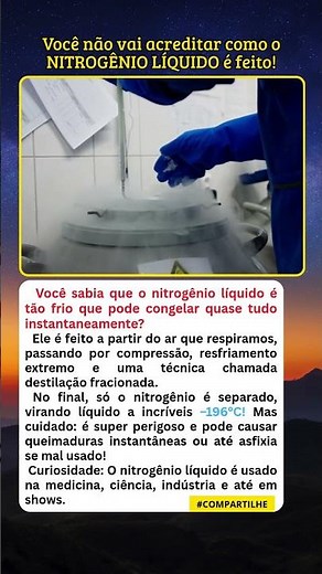 Como o NITROGÊNIO LÍQUIDO é feito ?