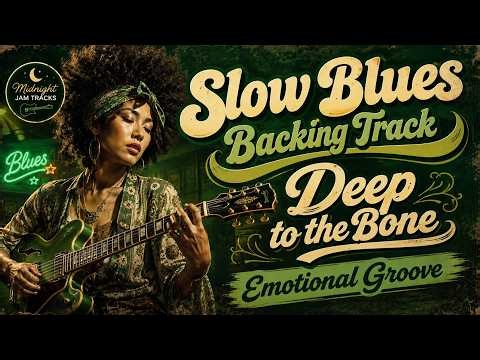 Slow Emotional Blues Backing Track in G