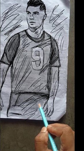 Ronaldo drawing easy | cristiano ronaldo drawing sketch ‪@cristiano‬