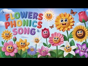 Learning Flowers Phonics Rhyme | Kids Learning Flowers With Rhymes | Cartoon Kids Learning Video"