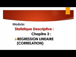Statistique Descriptive : la série de deux variables (Corrélation)