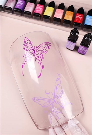 POV: spraying airbrush gel on a giant nail 💅 #saviland product used: 💗Wireless Airbrush Machine 💗Airbrush Gel Nail Polish for Exquisite Ombré Nails 🫶Follow us for more nail hooks & interesting nails things #airbrushnails#nailtutorial #nailtech#spotlightday