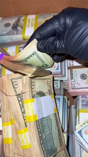 ASMR Unboxing box full of money! #asmr #wealth #money #motivation