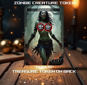 18   Zombie Creature Token 2-2 (MTG) ** Bonus Treasure Token on Back** - Etsy