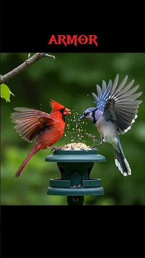 Northern Cardinal vs Blue Jay! Who Will Win?