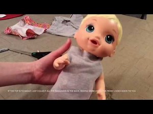 Super Easy, Super Fast, DIY No - Sew Baby Alive Dress (Read Description)