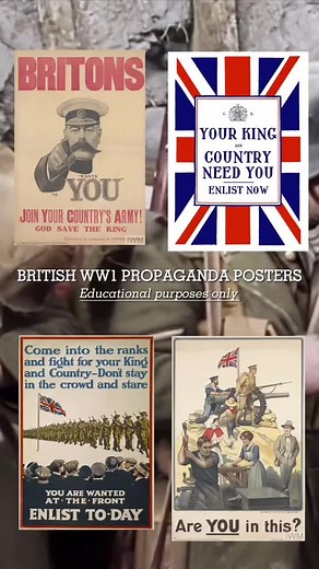 British WW1 Propaganda Posters | Educational Purposes Only