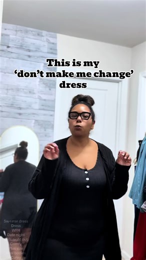 Sweater dresses that actually work for real life. I need clothes that feel soft enough for work-from-home days but still look intentional when plans pop up — girls night, date night at home, or a last-minute dinner out. This one stretches, moves, and doesn’t ask me to change who I am or how I sit. Linked in my shop if you want to try it 🤍 #wfh #plussize #momtok #tiktokshopcreatorpicks #tiktokshopjumpstartsale