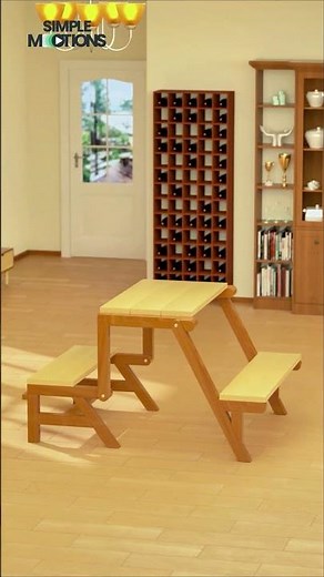 Folding Table & Chair in One | Smart Multifunctional #furniture Design