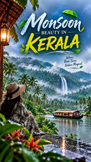 Kerala in Monsoon is Pure Magic! 🌴🌧️ | Incredible Scenery #shorts #indiatour #keralatrip