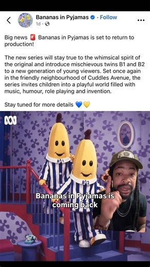 Terrell Davis | Bananas in Pyjamas Is COMING BACK 🍌 | Instagram