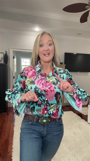 Gorgeous, long sleeve multicolor shirt made with 100% cotton very comfortable slides on the skin like a cool lined material. Looks feels and wears great. @Cherrybetty