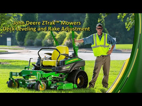 How to Level the Mower Deck and Adjust Rake | John Deere Z900E/M/R and Z994R ZTrak™