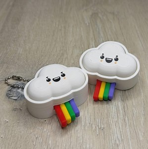 Rainbow Cloud Fidget Clicker – 3D Printed Desk Toy for Anxiety Relief - Etsy