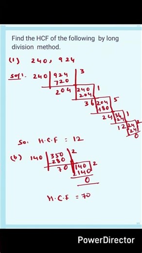 #maths # HCF # Division method #youtubeshort #youtubefeed #childpsychologyveryveryimportantquest