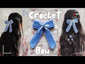 Crochet Hair Bow Tutorial | Step by step | For beginners