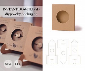 TEMPLATE Jewelry Packaging | SVG File for Cardboard Packaging | DIY Packaging for Jewelry | Instant Download - Etsy