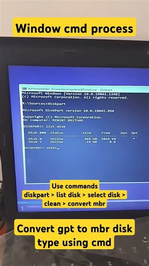 how to convert gpt to mbr disk #computerknowledge #windows