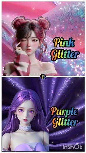 pink glitter💗vs💜purple glitter#pink 💗vs💜 purple #makeup#short video #shorts#short#new#viral#trending