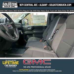 2026 GMC Sierra 3500 HD Pro Regular Cab 4WD New Heavy Duty Truck with Stake Body Stk 26HR3504