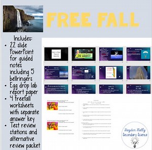 Free Fall and Gravity Physics Unit | High School Lessons, Labs, Worksheets