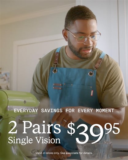 Eyemart Express on Instagram: "Everyday savings, same-day glasses and more. See everything in-store for you, including 2 pairs starting at just $39.95! #glasses #eyewear"