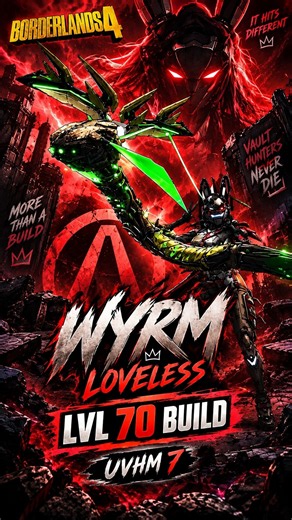 450 MILLION DPS WYRM! 🔥Loveless Level 70 Endgame Build |UVHM 7 Borderlands 4 #borderlands4 #shorts