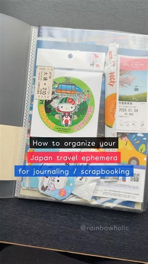 Journaling Hack 💡(how to store junk / travel ephemera) #junkjournal #traveljournal
