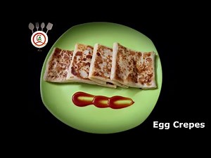 Egg Crepes - A simple and easy Crepe recipe to make at home ‖ Crepe Recipes ‖ 1 Minute Recipe