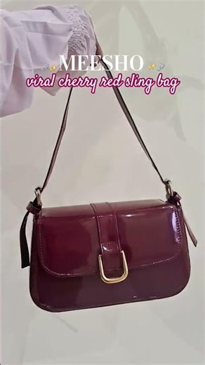 Cherry Red Sling Bag *VIRAL* From Meesho 🍒✨️ #trending #meeshofinds