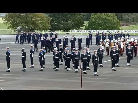 Royal Navy passing-out parade. Arms Drill at the Halt