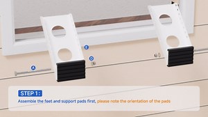 No Drill Window AC Support Bracket: Adjustable Air Conditioner Support Bracket, Heavy Duty, Fits Single & Double-Hung Windows, Universal Units for 5000-24000 BTU, Up to 350 lbs